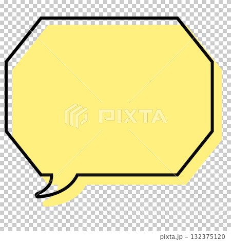 A simple speech bubble with misaligned lines, an octagon with corners A simple speech bubble with misaligned lines, an octagon with corners 132375120
