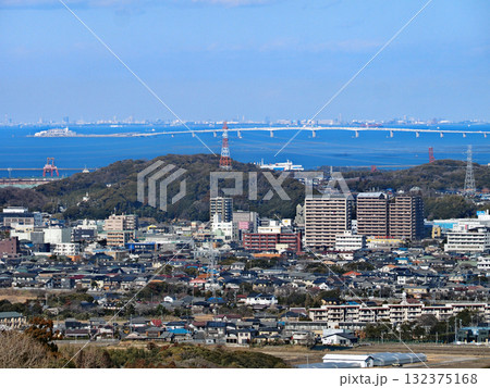 三舟山からの展望（千葉県君津市） 132375168