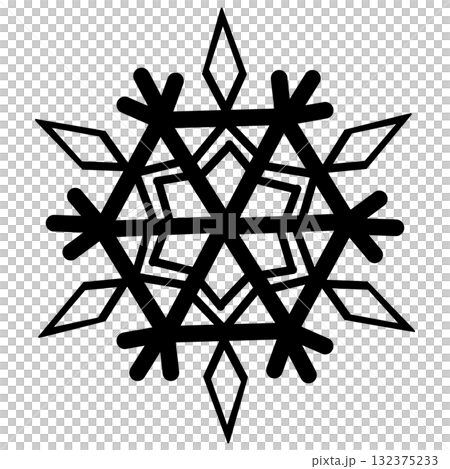Beautiful black snowflakes 132375233