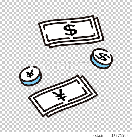 Money, currency, banknotes, coins Money, currency, banknotes, coins 132375595