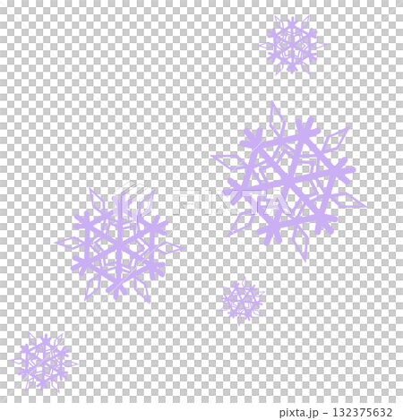薄い紫色のシンプルなたくさんの雪の結晶のイラスト 薄い紫色のシンプルなたくさんの雪の結晶のイラスト 132375632
