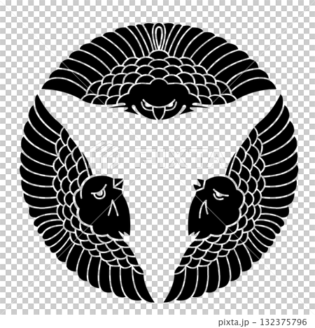 家紋 雀 家紋 雀 132375796