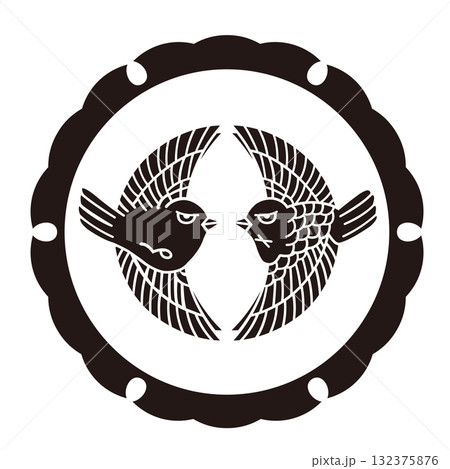 家紋 雀 家紋 雀 132375876