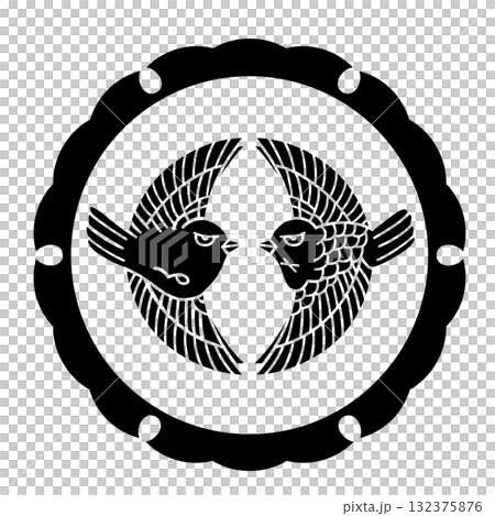 家紋 雀 家紋 雀 132375876