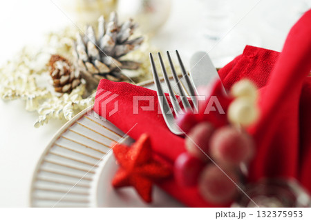 クリスマス・テーブルコーディネート・イメージ クリスマス・テーブルコーディネート・イメージ 132375953
