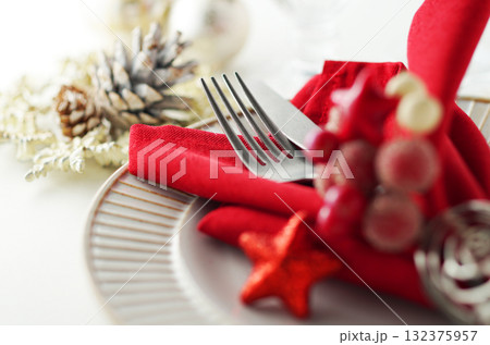 クリスマス・テーブルコーディネート・イメージ クリスマス・テーブルコーディネート・イメージ 132375957