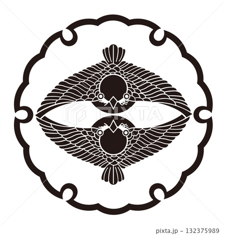 家紋 雀 家紋 雀 132375989