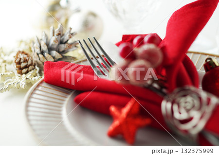クリスマス・テーブルコーディネート・イメージ クリスマス・テーブルコーディネート・イメージ 132375999