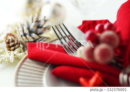クリスマス・テーブルコーディネート・イメージ クリスマス・テーブルコーディネート・イメージ 132376001