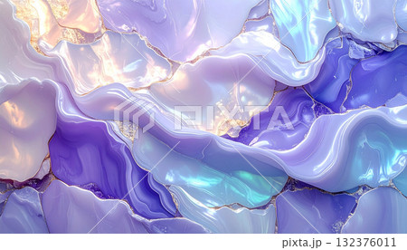 青色のシェルのようなパール感のあるテクスチャー素材 青色のシェルのようなパール感のあるテクスチャー素材 132376011