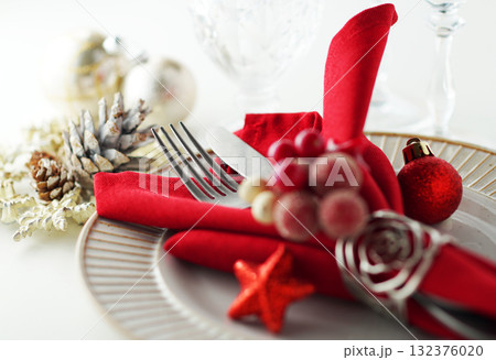 クリスマス・テーブルコーディネート・イメージ クリスマス・テーブルコーディネート・イメージ 132376020
