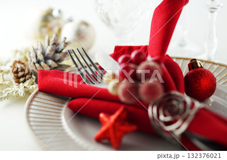 クリスマス・テーブルコーディネート・イメージ クリスマス・テーブルコーディネート・イメージ 132376021