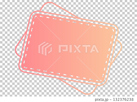 Warm-colored stitched design frame 132376238
