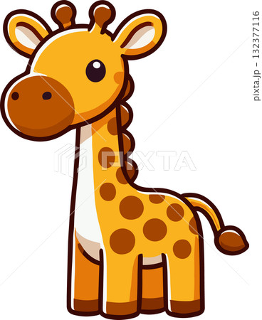 かわいいキリンのイラスト 132377116