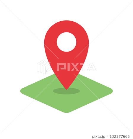シンプルなマップピンアイコン 132377666