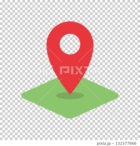 シンプルなマップピンアイコン 132377666