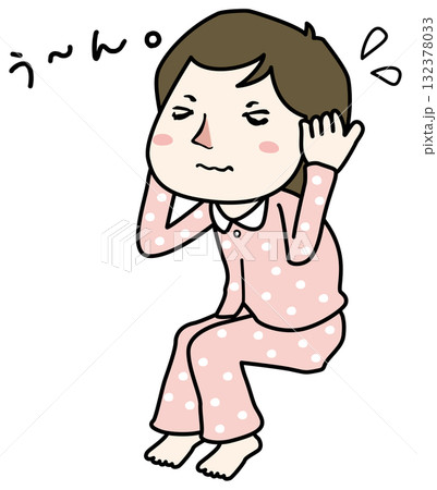 不眠症で眠れないストレスの溜まった女性 不眠症で眠れないストレスの溜まった女性 132378033