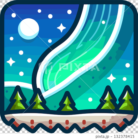 簡單的極光圖標 132378415