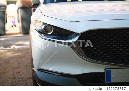 car headlights close-up exterior detail car headlights close-up exterior detail 132378717