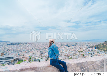 ギリシャのアテネのアクロポリス 132379863