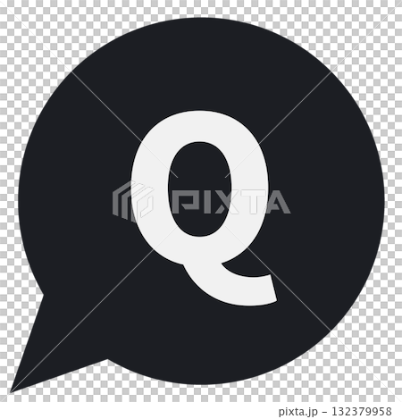 簡單圓形氣泡Q（黑色氣泡版） 132379958