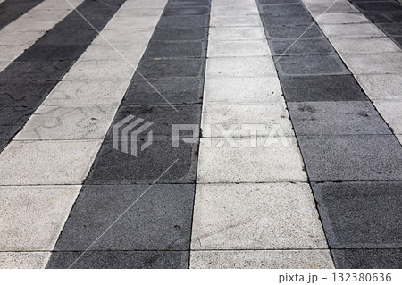 Repeating Pattern On Walkway Floor, Repeating pattern on a walkway floor highlights intricate designs, perfect for advertising stylish urban walkway materials. Repeating Pattern On Walkway Floor, Repeating pattern on a walkway floor highlights intricate designs, perfect for advertising stylish urban walkway materials. 132380636