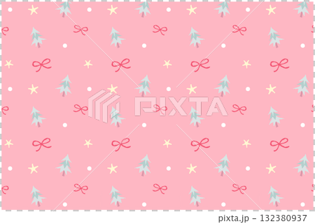 ピンクのクリスマスパターン ピンクのクリスマスパターン 132380937
