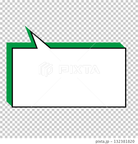 シンプルな吹き出しのイラスト 横長 四角 シンプルな吹き出しのイラスト 横長 四角 132381820