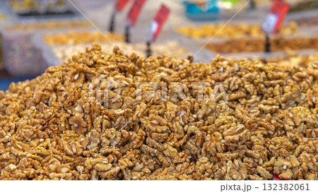 Raw Shelled Walnuts 132382061