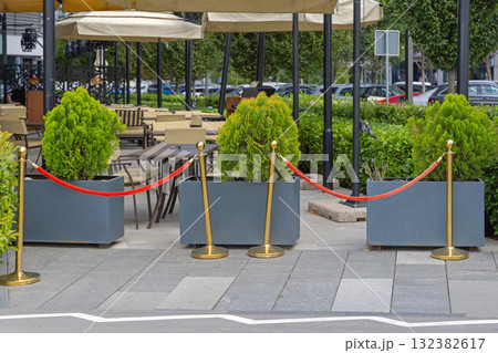 Red Rope Gold Stanchion 132382617