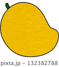 Ripe yellow mango with leaf 132382788