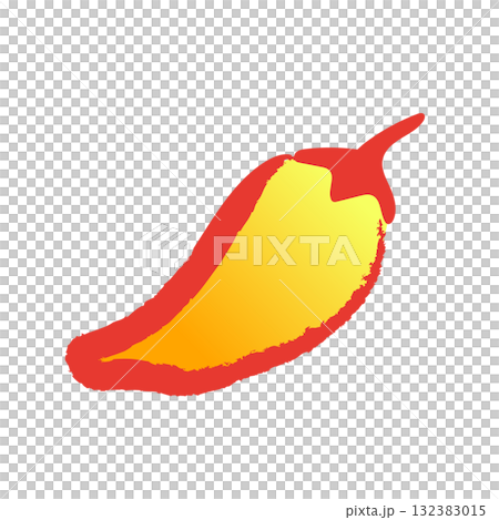 筆で描いた辛そうなトウガラシのイラスト 筆で描いた辛そうなトウガラシのイラスト 132383015