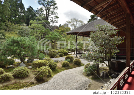 曼殊院門跡 小書院から見る書院庭園(京都市左京区) 曼殊院門跡 小書院から見る書院庭園(京都市左京区) 132383352