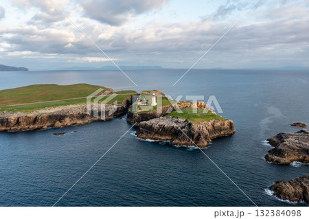 Aerial view of Rathlin O'Birne island in County Donegal, Irleand Aerial view of Rathlin O'Birne island in County Donegal, Irleand 132384098