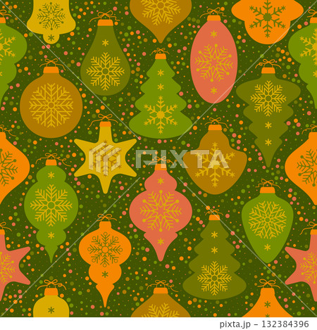 Christmas Ornaments Seamless Pattern Christmas Ornaments Seamless Pattern 132384396