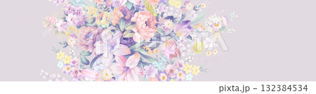 Handpainted Diverse Floral Decorative Pattern Collection Artwork Assortment 132384534