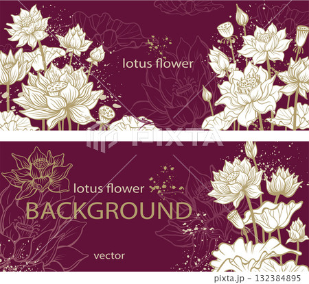 Lotus Flower Template Background 132384895