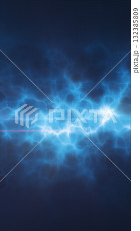 Abstract glowing blue electric currents flowing in a futuristic digital background 132385809