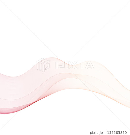 Light waves of pink glow on white background. Eps 10 132385850