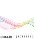 Horizontal abstract wave of rainbow color gradient on a clean isolated white background. Eps 10 132385884