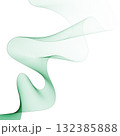 Dynamic flow of soft thin green lines creates a wavy elegant shape. Eps 10 132385888
