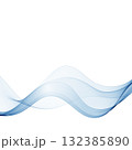 Elegant abstract blue wavy design dynamically flowing along the bottom edge. Eps 10 132385890