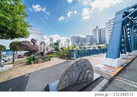 「東京都」西深川橋　深川の街の風景　江東区 132388572