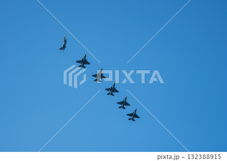 航空祭で機動飛行を披露するF2 132388915