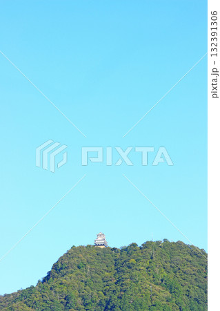 岐阜県岐阜市、金華山頂上に建つ岐阜城の風景 岐阜県岐阜市、金華山頂上に建つ岐阜城の風景 132391306