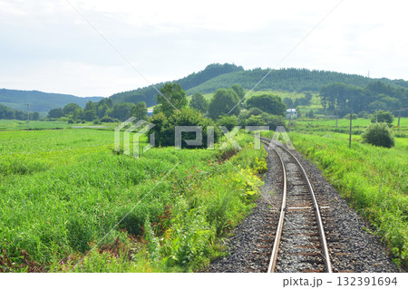 JR北海道石北本線女満別駅から緋牛内駅間の風景(2023年夏) 132391694