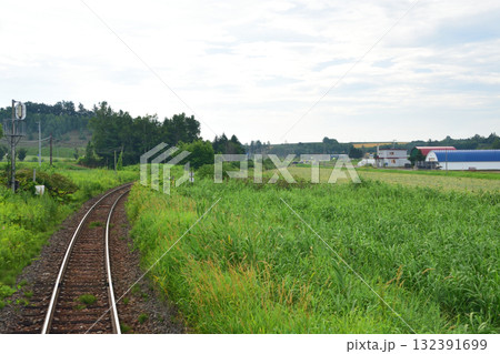 JR北海道石北本線女満別駅から緋牛内駅間の風景(2023年夏) 132391699
