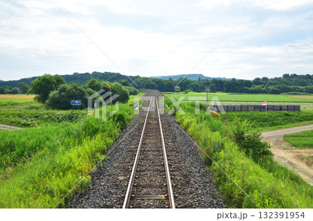 JR北海道石北本線緋牛内駅から愛し野駅間の風景(2023年夏) JR北海道石北本線緋牛内駅から愛し野駅間の風景(2023年夏) 132391954