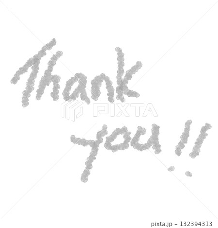 可愛い手書きのthank you サンキュー 132394313