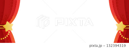 赤いカーテンと金の星の背景イラスト/豪華なステージ・イベント用デザイン素材 赤いカーテンと金の星の背景イラスト/豪華なステージ・イベント用デザイン素材 132394319
